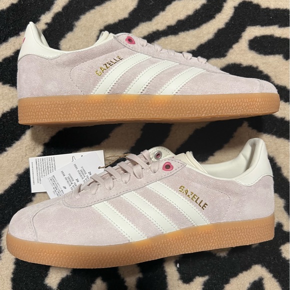 NWT Adidas Gazelle Valentine’s Putty Mauve Ivory Pink Sneakers Sz Women’s 7.5 - Picture 11 of 15